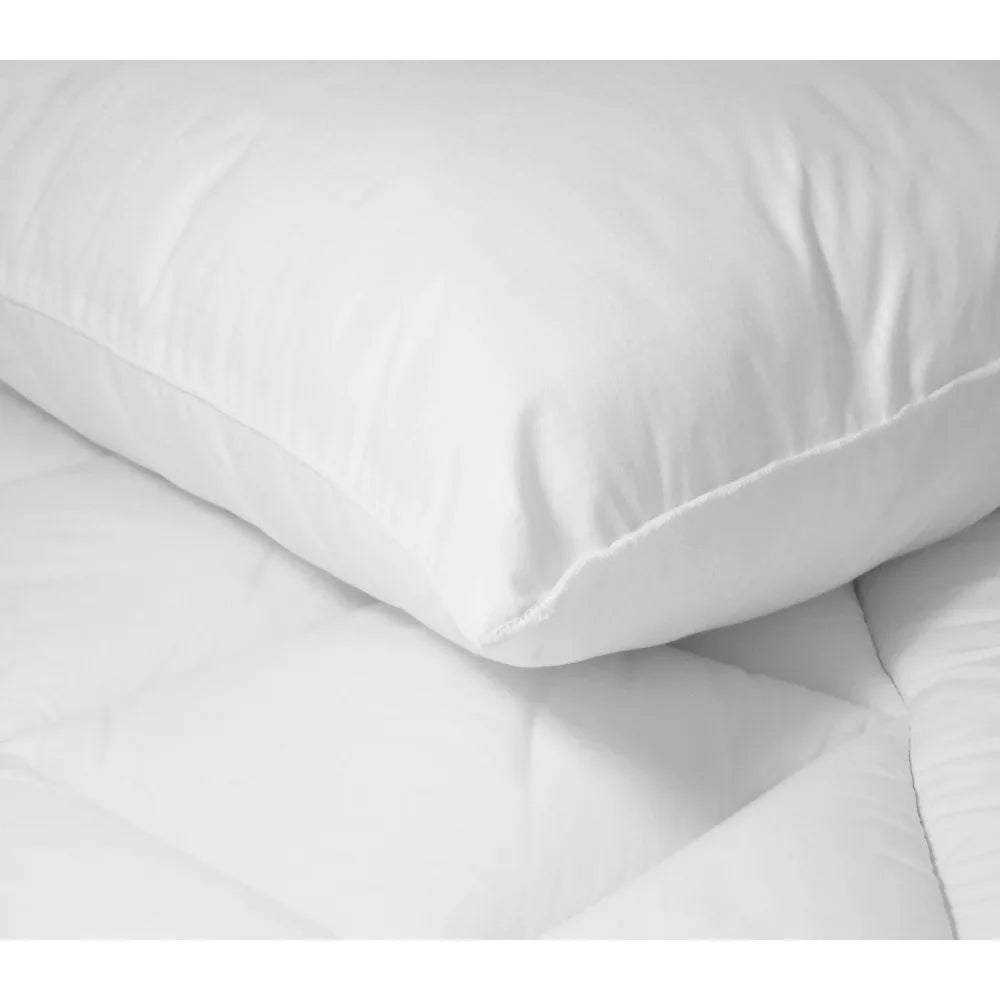 Comfort Complete Bed Pillow Standard Queen Size 2 Pack Set Premium Support for Sleeping