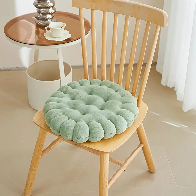 Large Biscuit Shape Plush Cushion,Soft Creative Pillow Chair Seat Pad, Decorative Cookie Japanese Tatami Back Cushion